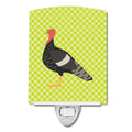 Marragansett Turkey Green Ceramic Night Light Compact, UL-Certified, Ideal for Bedroom, Bathroom, Nursery, Hallway, Kitchen, 6x4x3, Multicolor