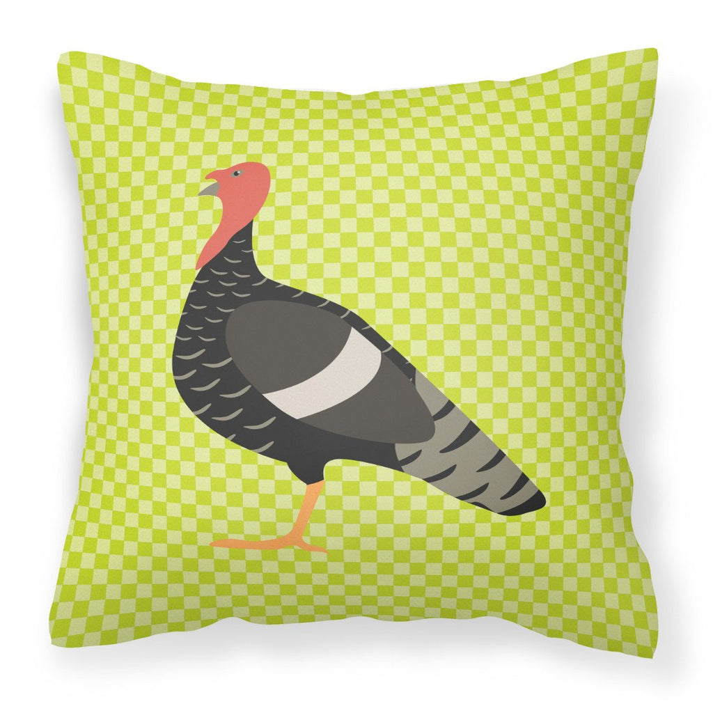 Marragansett Turkey Green Decorative Throw Pillow 18x18 Indoor Outdoor Accent Cushion, Fabric Cover with Insert for Sofa, Bed, Porch & Living Room