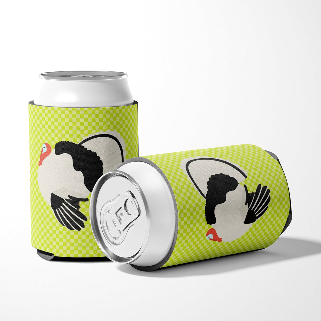 Royal Palm Turkey Green Can or Bottle Hugger Cooler Sleeve for Standard 12 oz Cans, Insulated Foam Beer & Soda Can Hugger Reusable