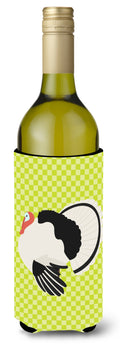 Royal Palm Turkey Green Wine Bottle Hugger Gift Sleeve for Standard 750 ml Bottles, Insulated Reusable Also Fits Mini Shot & Pint Bottles