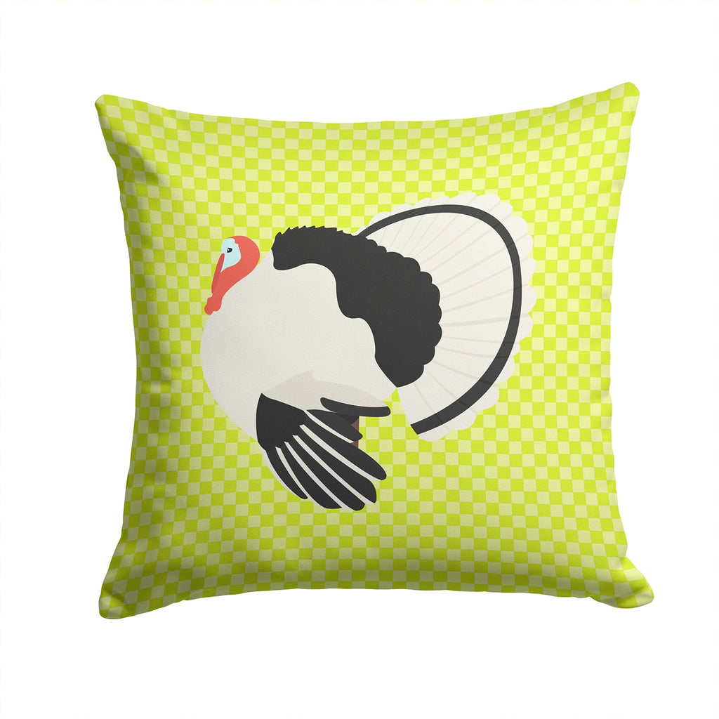 Royal Palm Turkey Green Decorative Throw Pillow 14x14 Indoor Outdoor Accent Cushion, Fabric Cover with Insert for Sofa, Bed, Porch & Living Room