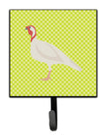 Beltsville Small White Turkey Hen Green Leash or Key Holder Wall Hooks, Key Hooks Holder, Coat Rack Wall Mount, Coat Hooks, Hooks for Hanging Keys, Towels, Aprons, Leashes