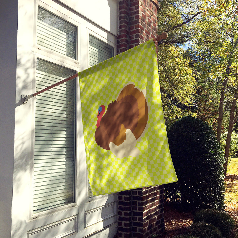 French Turkey Dindon Green House Flag 28x40 Porch Sleeve Pole Decorative Outside Yard Banner Artwork Wall Hanging, Polyester