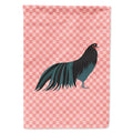 Sumatra Chicken Pink Check House Flag 28x40 Porch Sleeve Pole Decorative Outside Yard Banner Artwork Wall Hanging, Polyester