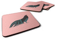 Sumatra Chicken Pink Check Foam Coasters Set of 4 Cup Coasters for Indoor Outdoor, Tabletop Protection, Anti Slip, Mouse pad Material