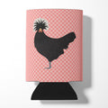 Polish Poland Chicken Pink Check Can or Bottle Hugger Cooler Sleeve for Standard 12 oz Cans, Insulated Foam Beer & Soda Can Hugger Reusable