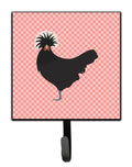 Polish Poland Chicken Pink Check Leash or Key Holder Wall Hooks, Key Hooks Holder, Coat Rack Wall Mount, Coat Hooks, Hooks for Hanging Keys, Towels, Aprons, Leashes
