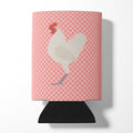 German Langshan Chicken Pink Check Can or Bottle Hugger Cooler Sleeve for Standard 12 oz Cans, Insulated Foam Beer & Soda Can Hugger Reusable