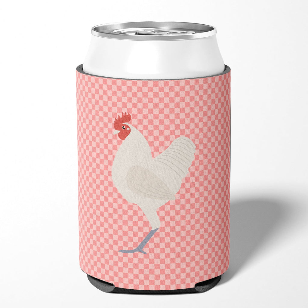German Langshan Chicken Pink Check Can or Bottle Hugger Cooler Sleeve for Standard 12 oz Cans, Insulated Foam Beer & Soda Can Hugger Reusable