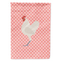 German Langshan Chicken Pink Check House Flag 28x40 Porch Sleeve Pole Decorative Outside Yard Banner Artwork Wall Hanging, Polyester