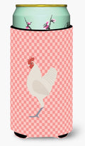 German Langshan Chicken Pink Check Tall Boy Hugger Can Cooler Sleeve Machine Washable Drink Collapsible Insulator Beverage Insulated Holder