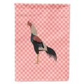 Kulang Chicken Pink Check House Flag 28x40 Porch Sleeve Pole Decorative Outside Yard Banner Artwork Wall Hanging, Polyester