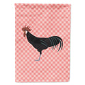 Minorca Ctalalan Chicken Pink Check House Flag 28x40 Porch Sleeve Pole Decorative Outside Yard Banner Artwork Wall Hanging, Polyester