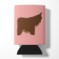 Poitou Poiteuin Donkey Pink Check Can or Bottle Hugger Cooler Sleeve for Standard 12 oz Cans, Insulated Foam Beer & Soda Can Hugger Reusable