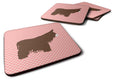 Poitou Poiteuin Donkey Pink Check Foam Coasters Set of 4 Cup Coasters for Indoor Outdoor, Tabletop Protection, Anti Slip, Mouse pad Material