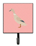 West Harlequin Duck Pink Check Leash or Key Holder Wall Hooks, Key Hooks Holder, Coat Rack Wall Mount, Coat Hooks, Hooks for Hanging Keys, Towels, Aprons, Leashes