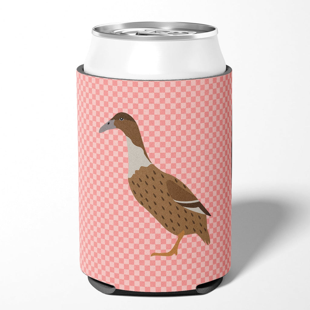 Dutch Hook Bill Duck Pink Check Can or Bottle Hugger Cooler Sleeve for Standard 12 oz Cans, Insulated Foam Beer & Soda Can Hugger Reusable
