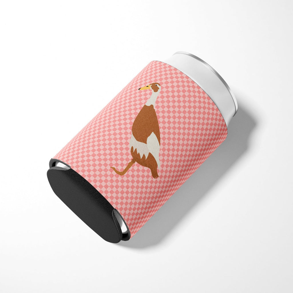 Indian Runner Duck Pink Check Can or Bottle Hugger Cooler Sleeve for Standard 12 oz Cans, Insulated Foam Beer & Soda Can Hugger Reusable