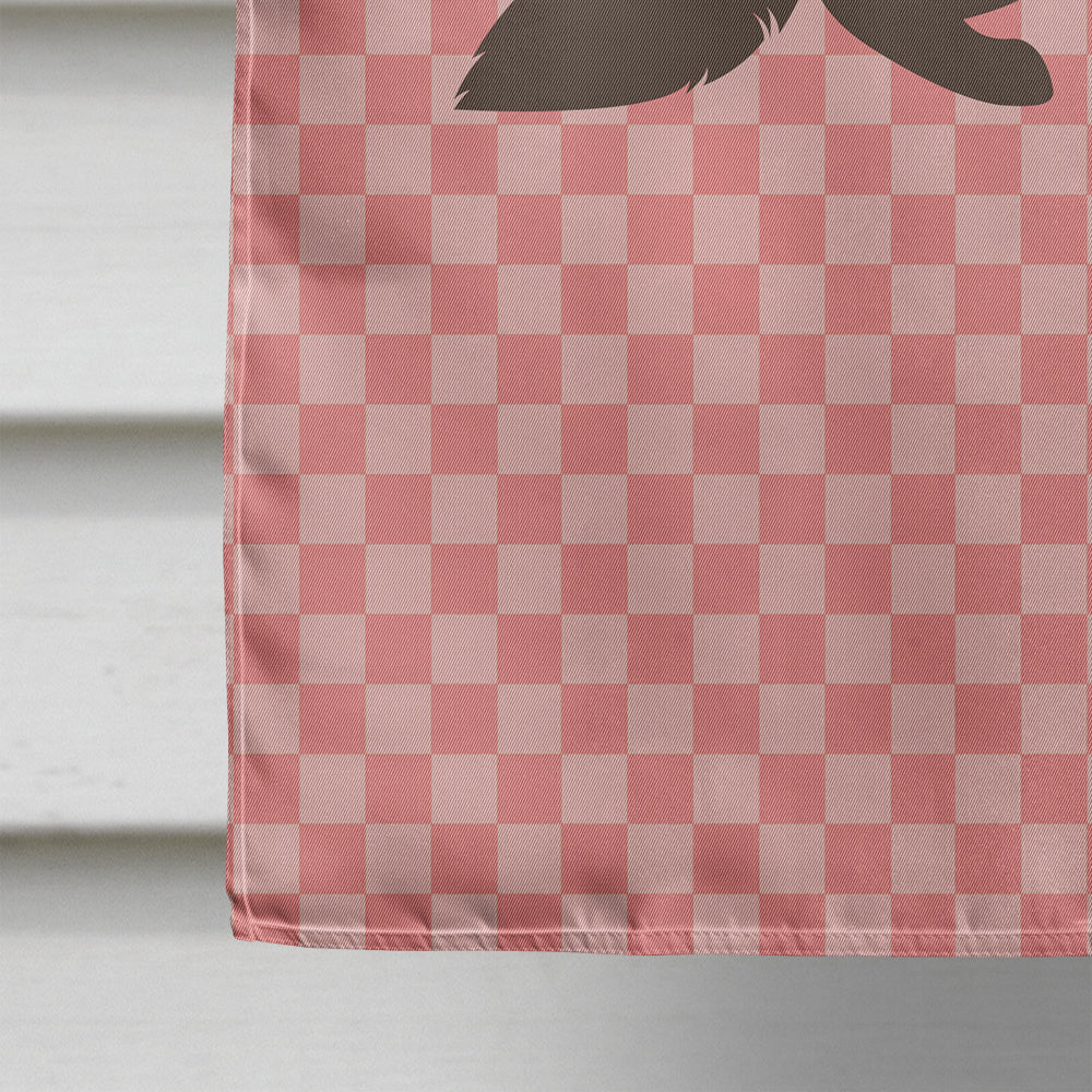 Sable Marten Pink Check House Flag 28x40 Porch Sleeve Pole Decorative Outside Yard Banner Artwork Wall Hanging, Polyester