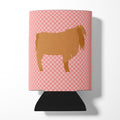 American Lamancha Goat Pink Check Can or Bottle Hugger Cooler Sleeve for Standard 12 oz Cans, Insulated Foam Beer & Soda Can Hugger Reusable