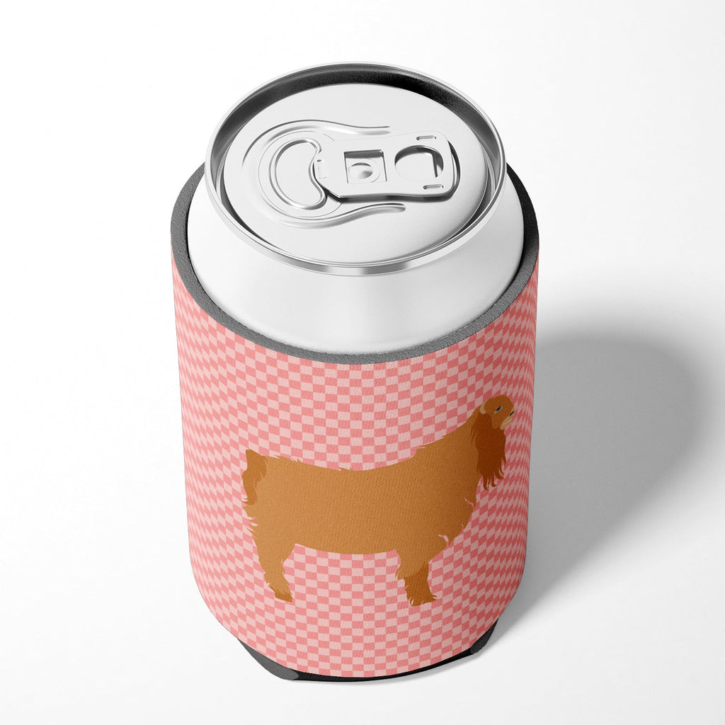 American Lamancha Goat Pink Check Can or Bottle Hugger Cooler Sleeve for Standard 12 oz Cans, Insulated Foam Beer & Soda Can Hugger Reusable