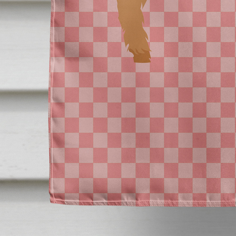American Lamancha Goat Pink Check House Flag 28x40 Porch Sleeve Pole Decorative Outside Yard Banner Artwork Wall Hanging, Polyester