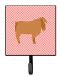 American Lamancha Goat Pink Check Leash or Key Holder Wall Hooks, Key Hooks Holder, Coat Rack Wall Mount, Coat Hooks, Hooks for Hanging Keys, Towels, Aprons, Leashes