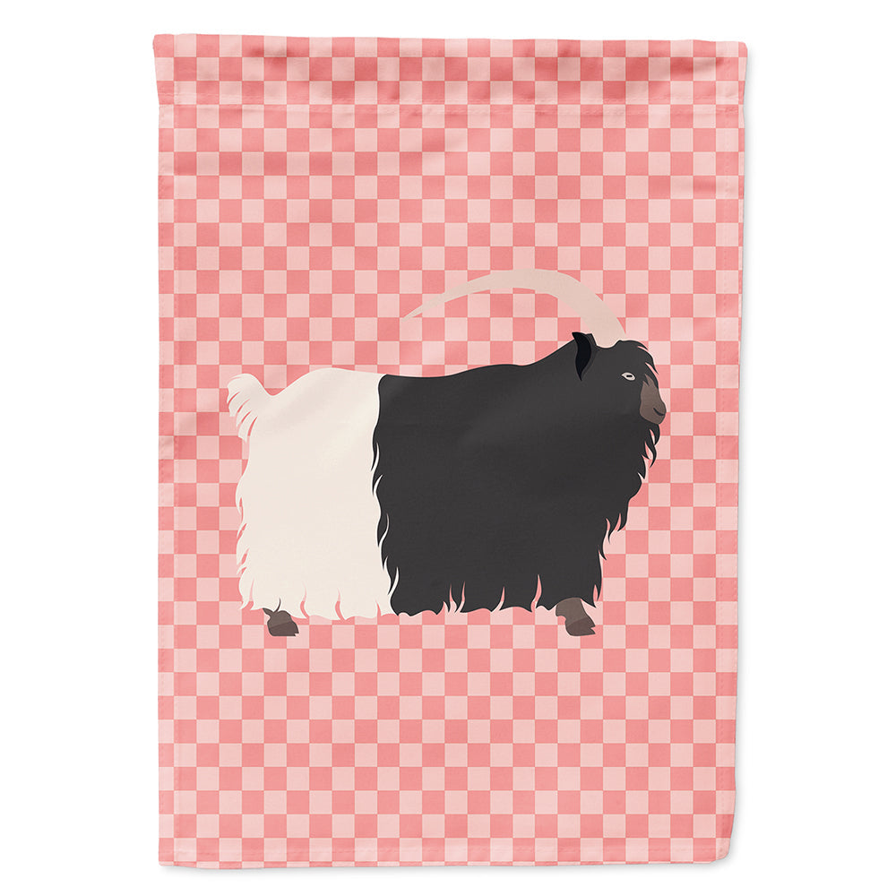Welsh Black-Necked Goat Pink Check House Flag 28x40 Porch Sleeve Pole Decorative Outside Yard Banner Artwork Wall Hanging, Polyester