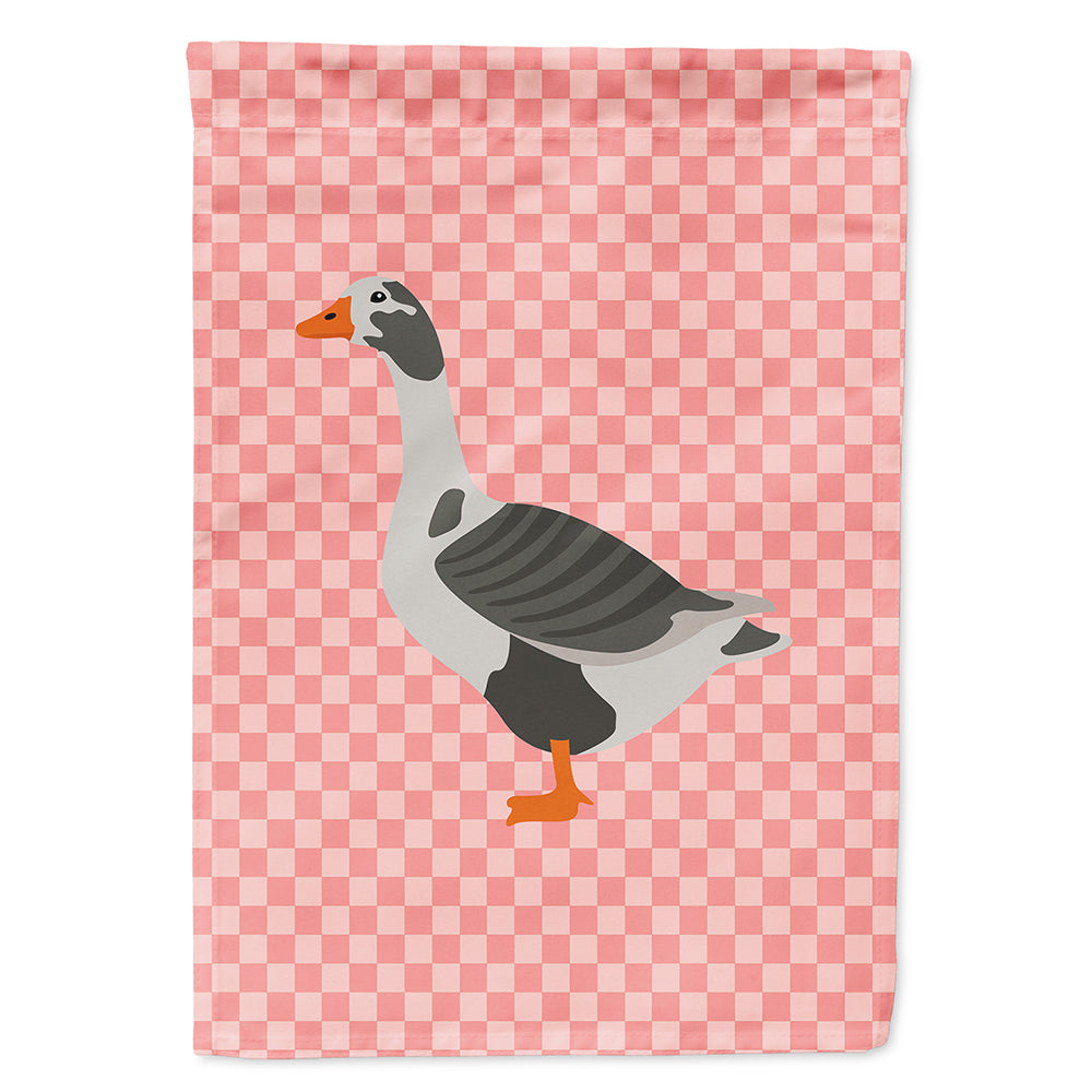 West of England Goose Pink Check House Flag 28x40 Porch Sleeve Pole Decorative Outside Yard Banner Artwork Wall Hanging, Polyester