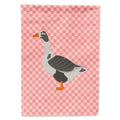 West of England Goose Pink Check House Flag 28x40 Porch Sleeve Pole Decorative Outside Yard Banner Artwork Wall Hanging, Polyester
