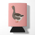 Toulouse Goose Pink Check Can or Bottle Hugger Cooler Sleeve for Standard 12 oz Cans, Insulated Foam Beer & Soda Can Hugger Reusable