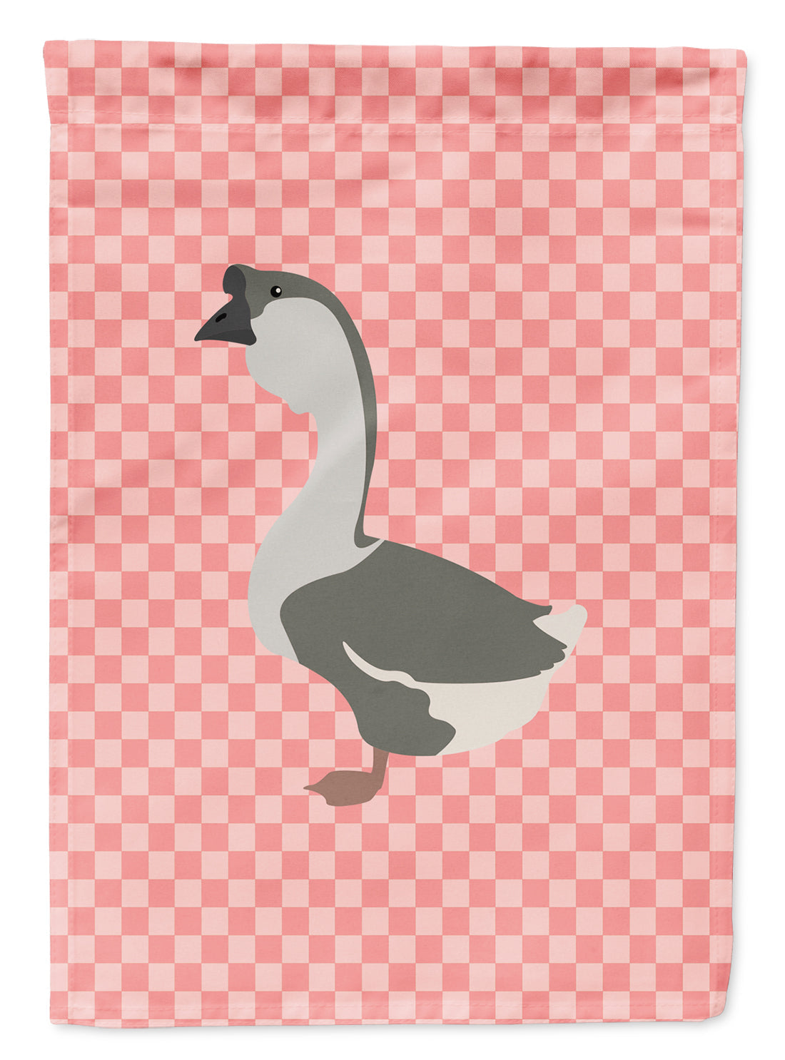 African Goose Pink Check Garden Flag Mailbox Decorative Yard Banner Outside Patio Artwork for Flower Beds, Garden Size, Multicolor