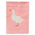 Shire Horse Pink Check House Flag 28x40 Porch Sleeve Pole Decorative Outside Yard Banner Artwork Wall Hanging, Polyester