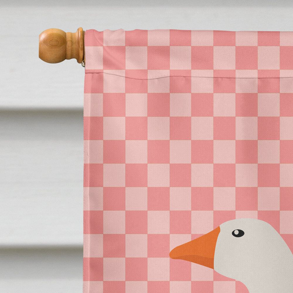 Shire Horse Pink Check House Flag 28x40 Porch Sleeve Pole Decorative Outside Yard Banner Artwork Wall Hanging, Polyester
