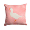 Shire Horse Pink Check Decorative Throw Pillow 14x14 Indoor Outdoor Accent Cushion, Fabric Cover with Insert for Sofa, Bed, Porch & Living Room