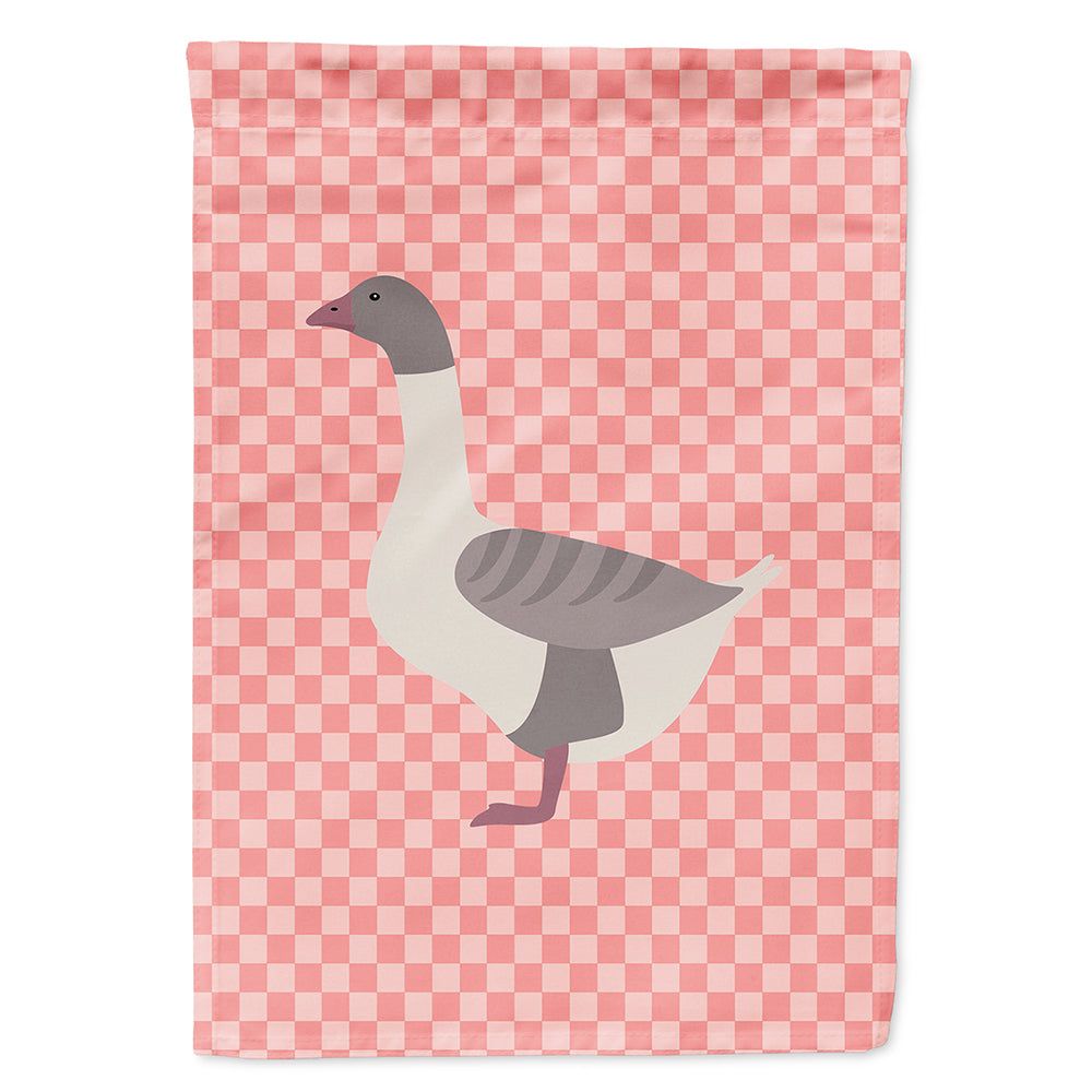 Buff Grey Back Goose Pink Check House Flag 28x40 Porch Sleeve Pole Decorative Outside Yard Banner Artwork Wall Hanging, Polyester