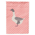 Buff Grey Back Goose Pink Check House Flag 28x40 Porch Sleeve Pole Decorative Outside Yard Banner Artwork Wall Hanging, Polyester