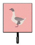 Buff Grey Back Goose Pink Check Leash or Key Holder Wall Hooks, Key Hooks Holder, Coat Rack Wall Mount, Coat Hooks, Hooks for Hanging Keys, Towels, Aprons, Leashes