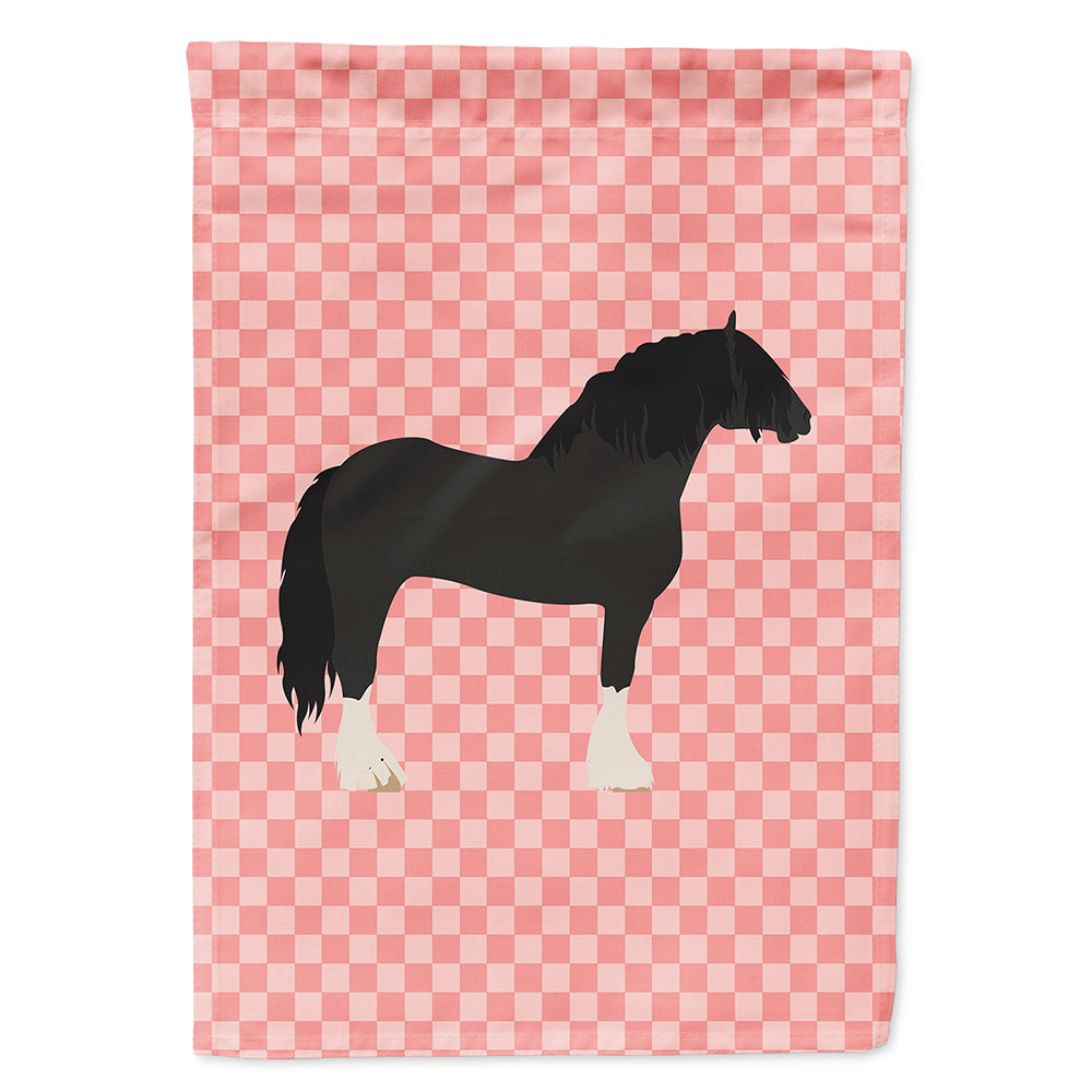 Pomeranian Rogener Goose Pink Check House Flag 28x40 Porch Sleeve Pole Decorative Outside Yard Banner Artwork Wall Hanging, Polyester