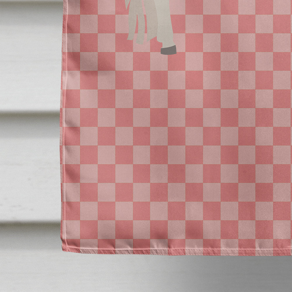 Paso Fino Horse Pink Check House Flag 28x40 Porch Sleeve Pole Decorative Outside Yard Banner Artwork Wall Hanging, Polyester