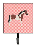 Pinto Horse Pink Check Leash or Key Holder Wall Hooks, Key Hooks Holder, Coat Rack Wall Mount, Coat Hooks, Hooks for Hanging Keys, Towels, Aprons, Leashes