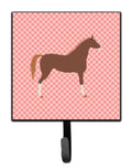 Hannoverian Horse Pink Check Leash or Key Holder Wall Hooks, Key Hooks Holder, Coat Rack Wall Mount, Coat Hooks, Hooks for Hanging Keys, Towels, Aprons, Leashes