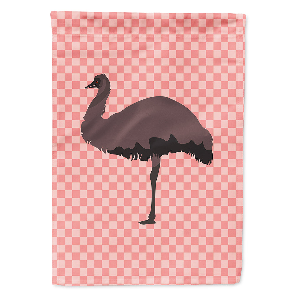 Emu Pink Check House Flag 28x40 Porch Sleeve Pole Decorative Outside Yard Banner Artwork Wall Hanging, Polyester
