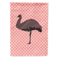 Emu Pink Check House Flag 28x40 Porch Sleeve Pole Decorative Outside Yard Banner Artwork Wall Hanging, Polyester