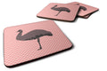 Emu Pink Check Foam Coasters Set of 4 Cup Coasters for Indoor Outdoor, Tabletop Protection, Anti Slip, Mouse pad Material
