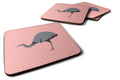 Rhea  Pink Check Foam Coasters Set of 4 Cup Coasters for Indoor Outdoor, Tabletop Protection, Anti Slip, Mouse pad Material
