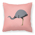 Rhea  Pink Check Decorative Throw Pillow 18x18 Indoor Outdoor Accent Cushion, Fabric Cover with Insert for Sofa, Bed, Porch & Living Room