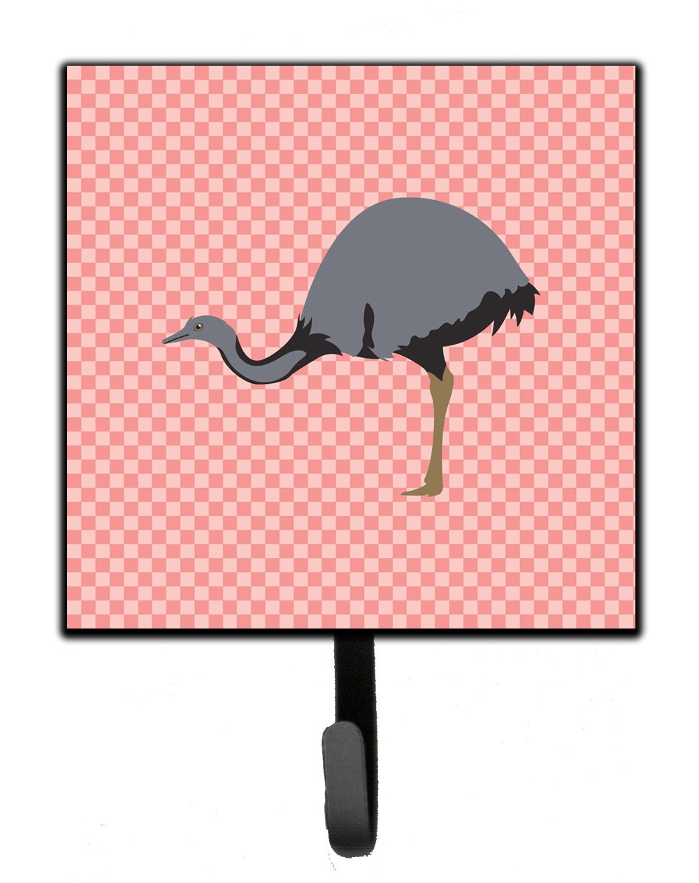 Rhea  Pink Check Leash or Key Holder Wall Hooks, Key Hooks Holder, Coat Rack Wall Mount, Coat Hooks, Hooks for Hanging Keys, Towels, Aprons, Leashes