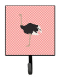 Common Ostrich Pink Check Leash or Key Holder Wall Hooks, Key Hooks Holder, Coat Rack Wall Mount, Coat Hooks, Hooks for Hanging Keys, Towels, Aprons, Leashes