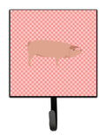 American Landrace Pig Pink Check Leash or Key Holder Wall Hooks, Key Hooks Holder, Coat Rack Wall Mount, Coat Hooks, Hooks for Hanging Keys, Towels, Aprons, Leashes